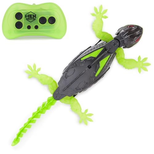 HEX BOTS Wall Crawler Gecko, Rechargeable Remote Control Robot