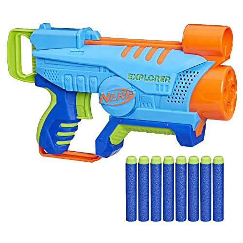 Junior Explorer Easy-Play Toy Foam Blaster, 8 Darts for Kids Outdoor Games, Ages 6 & Up