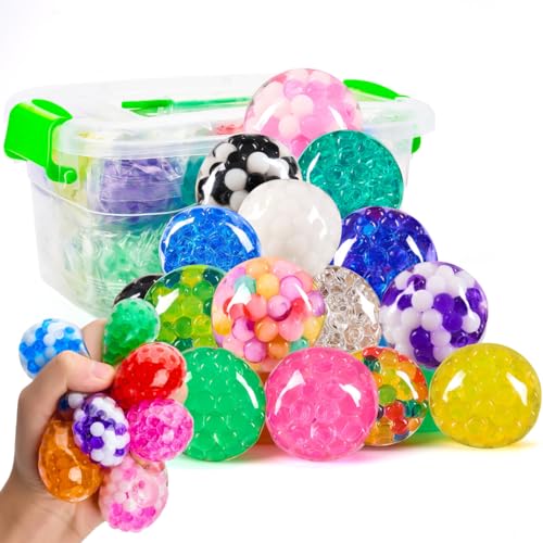 Mini Stress Ball, Random 9 Pack for Adults, Squishy Toy Stress Relief Ball, Relieve Work Anxiety, Exercise Hand Flexibility, Party Favors