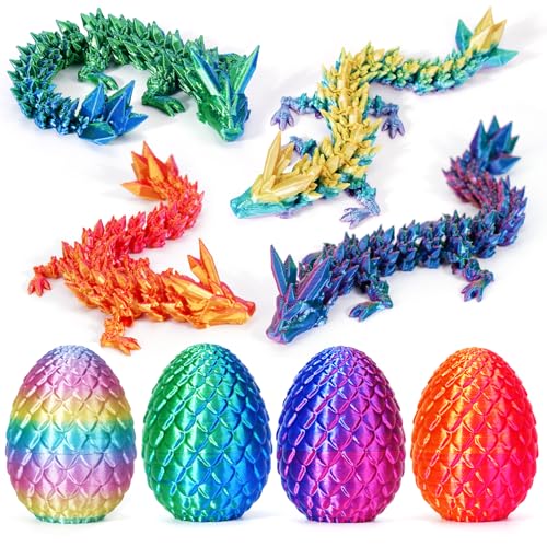 4PCS 3D Printed Easter Dragon Egg - Perfect Basket Essentials